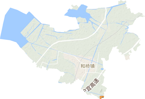 和桥镇地形地图