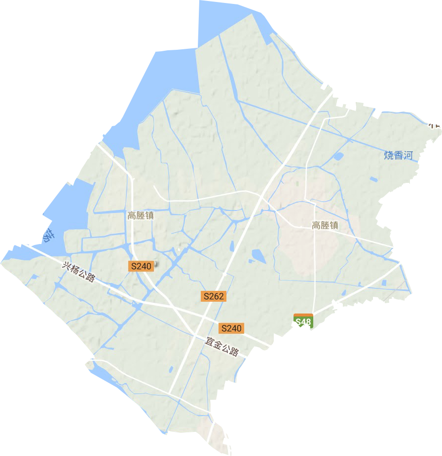 高塍镇地形地图