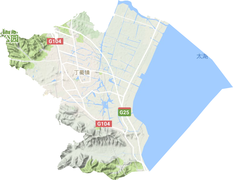丁蜀镇地形地图