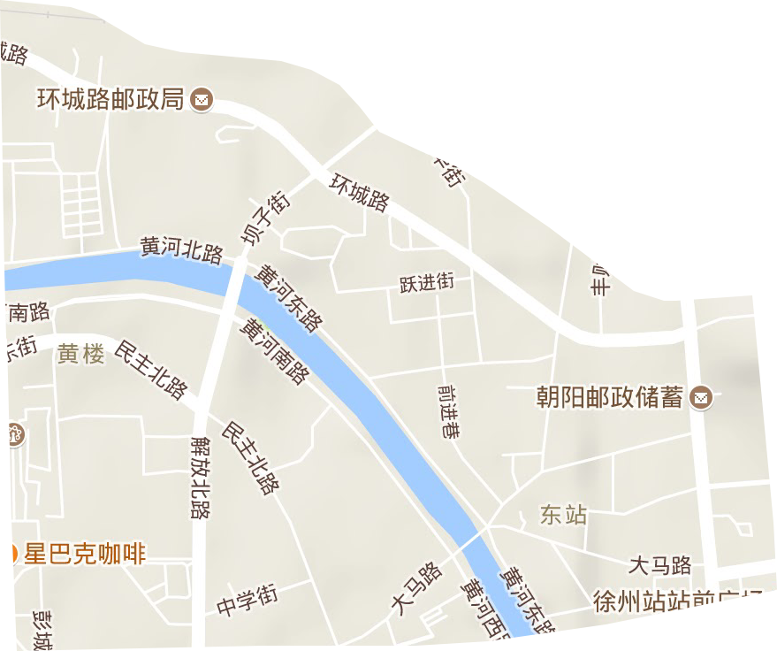 黄楼街道地形地图
