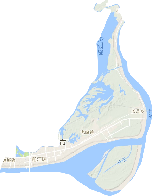 迎江区地形地图