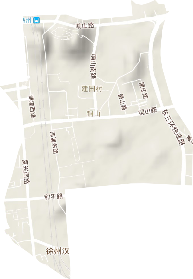 子房街道地形地图