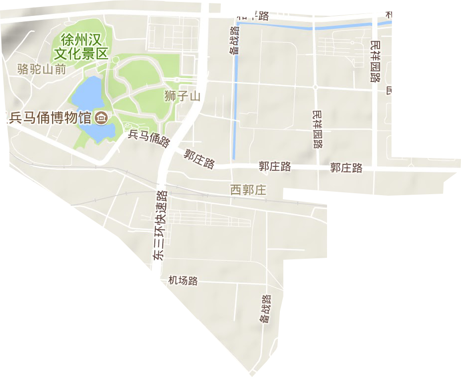 骆驼山街道地形地图