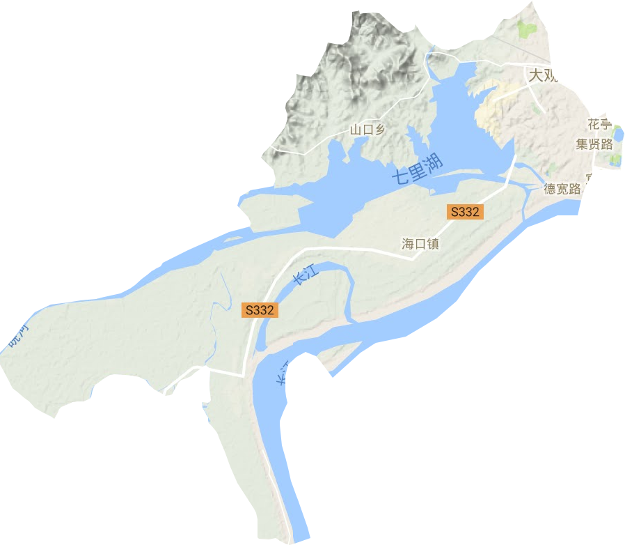 大观区地形地图