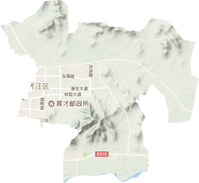 大泉街道地形地图