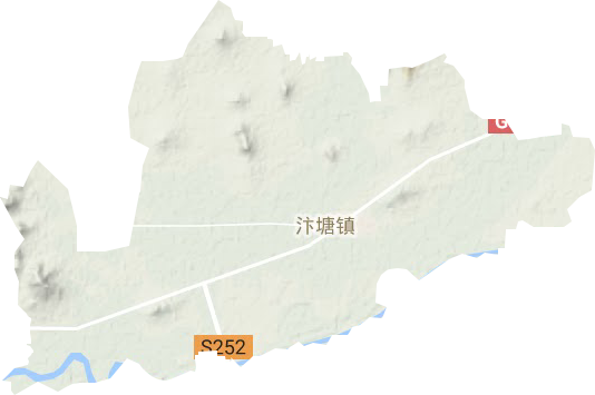 汴塘镇地形地图