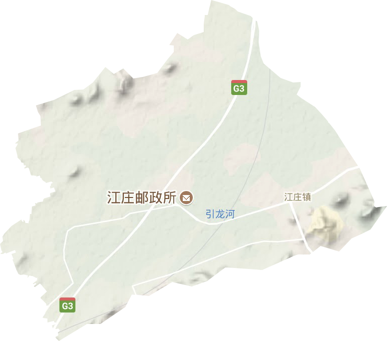 江庄镇地形地图