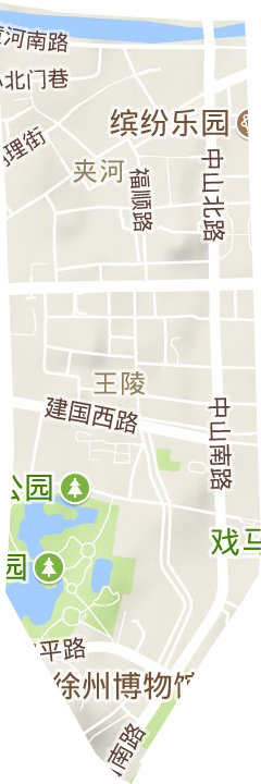 王陵街道地形地图