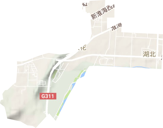 湖滨街道地形地图