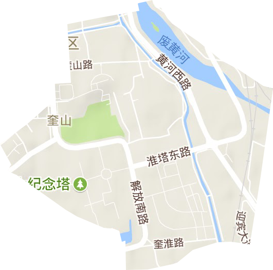 奎山街道地形地图