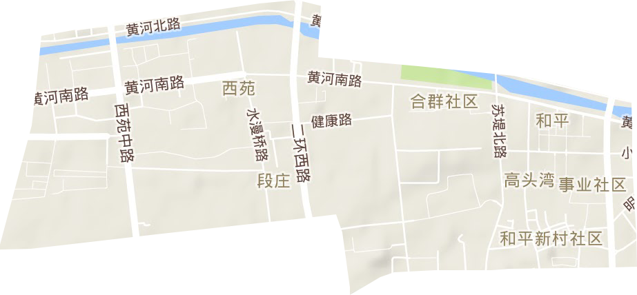 和平街道地形地图