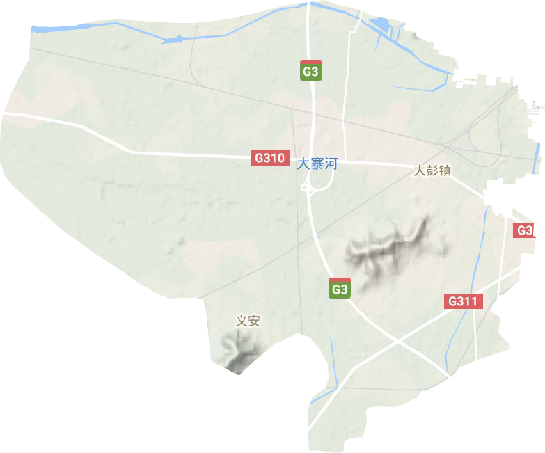 大彭镇地形地图