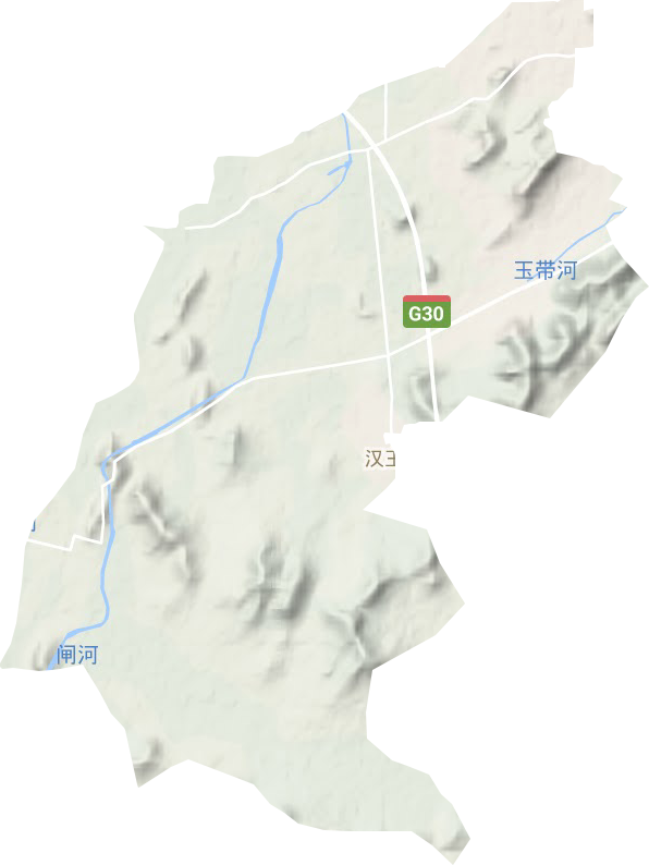 汉王镇地形地图