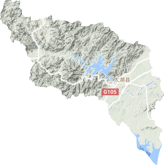 太湖县地形地图