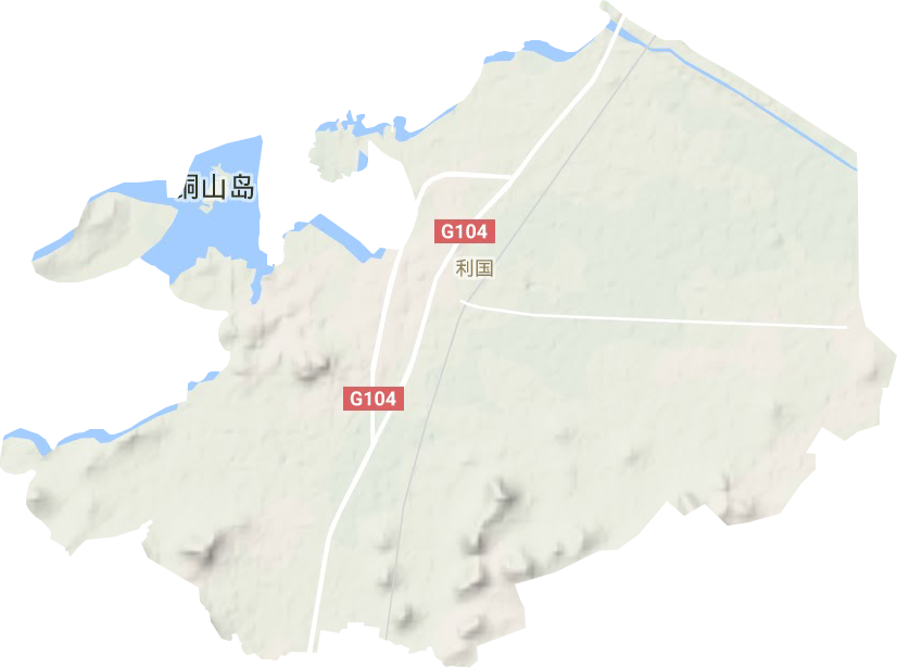 利国镇地形地图