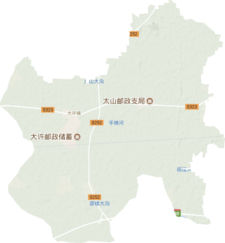 大许镇地形地图