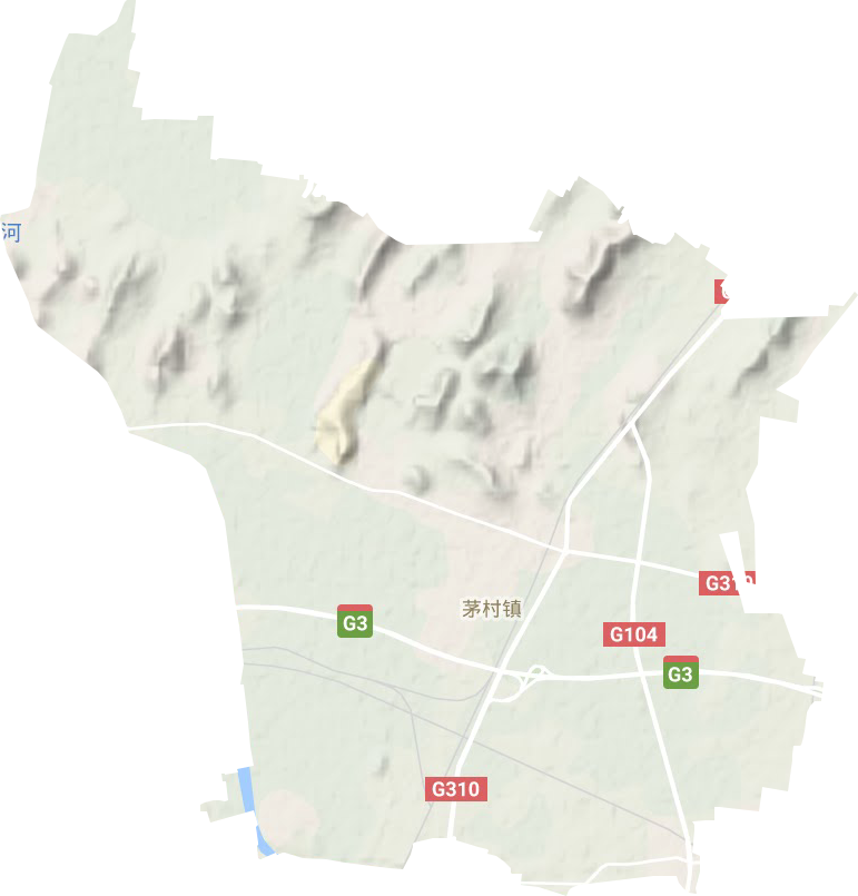 茅村镇地形地图