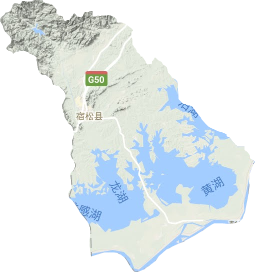 宿松县地形地图