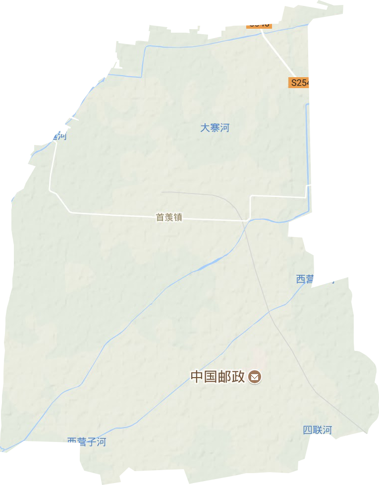 首羡镇地形地图