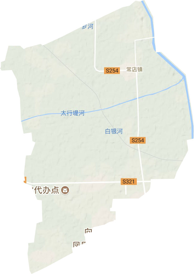 常店镇地形地图