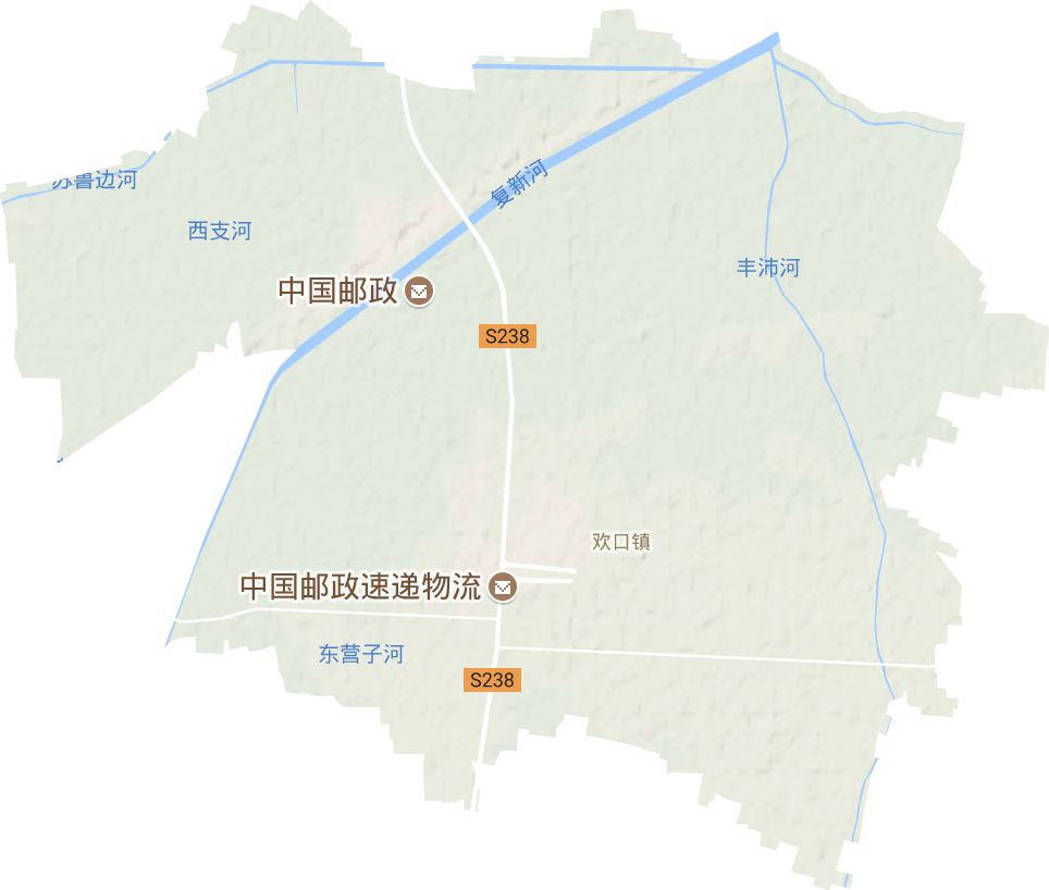 欢口镇地形地图