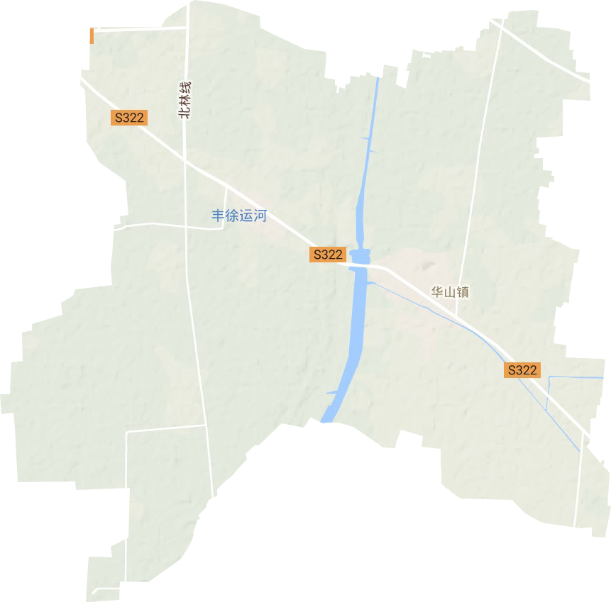 华山镇地形地图
