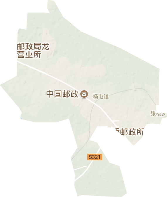 杨屯镇地形地图
