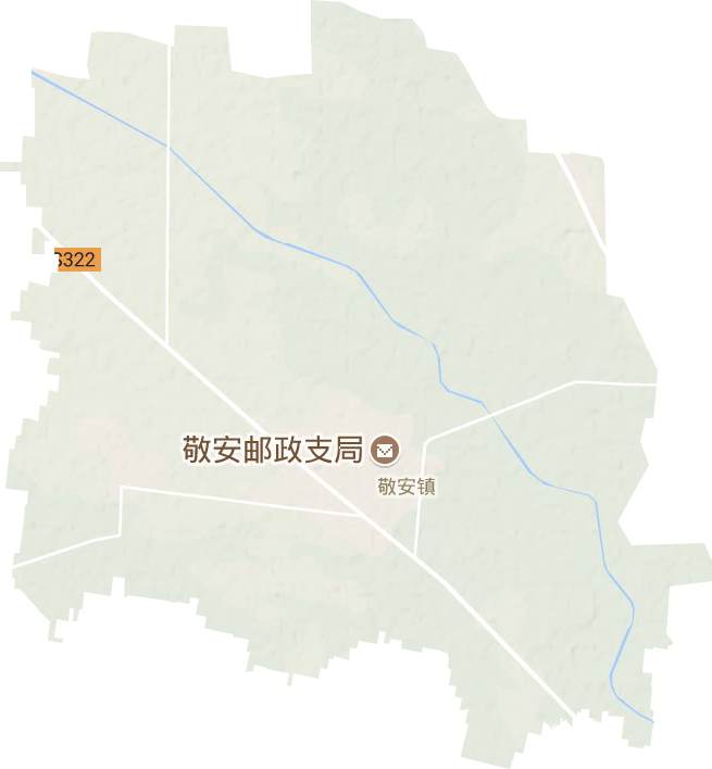 敬安镇地形地图