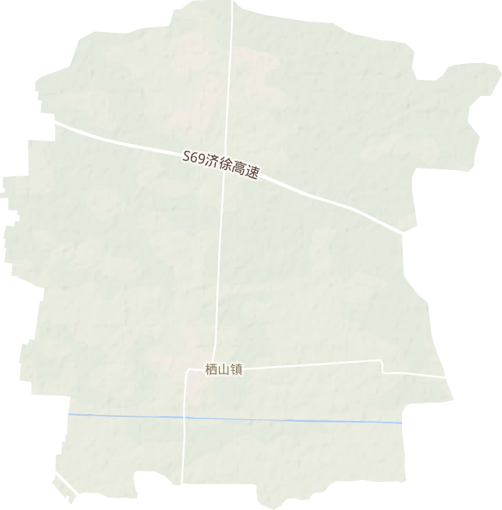 栖山镇地形地图