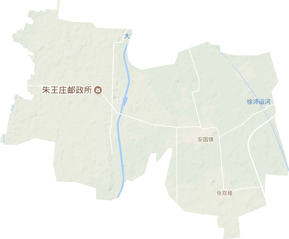 安国镇地形地图