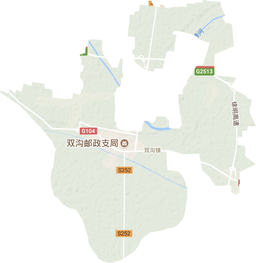 双沟镇地形地图