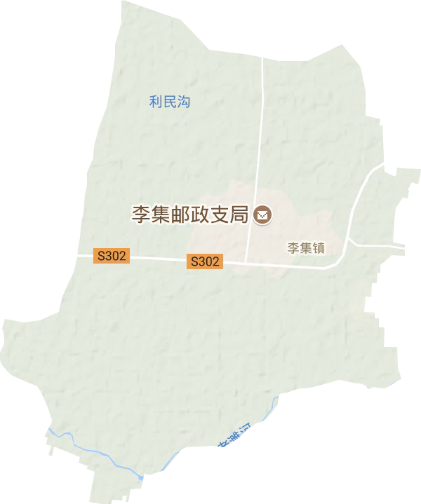 李集镇地形地图