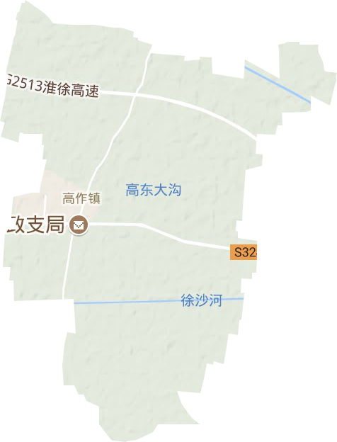高作镇地形地图