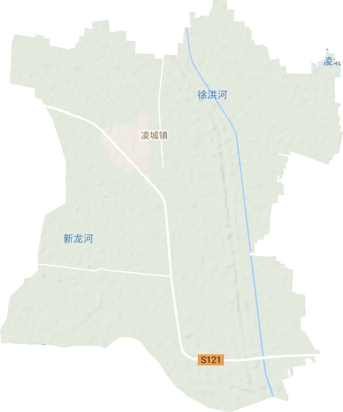 凌城镇地形地图