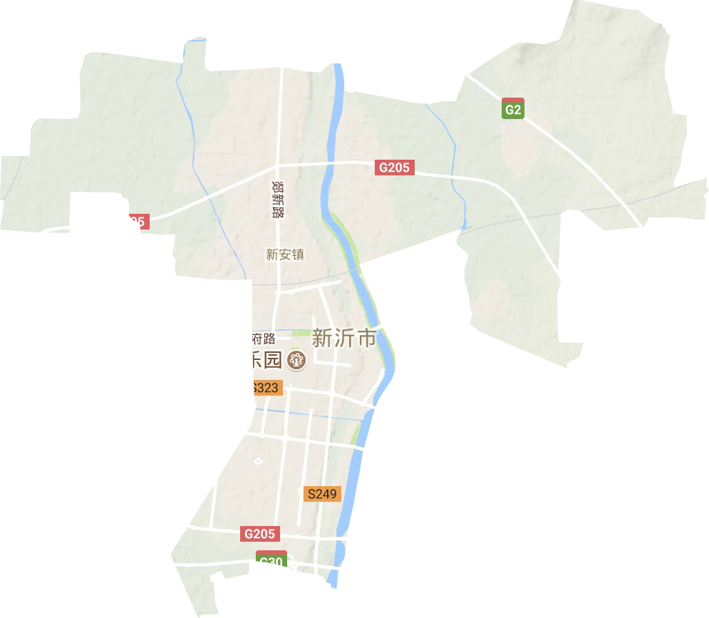 新安街道地形地图