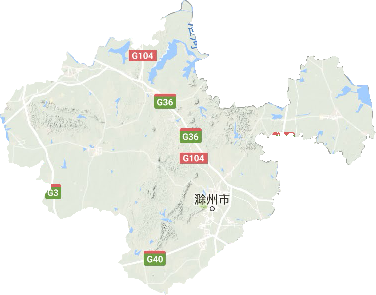 滁州市地形地图