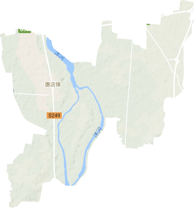 唐店街道地形地图