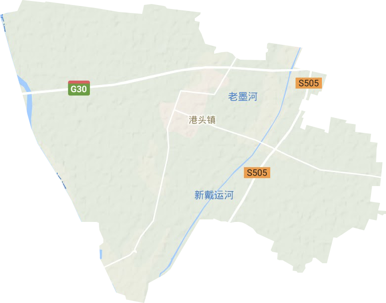 港头镇地形地图