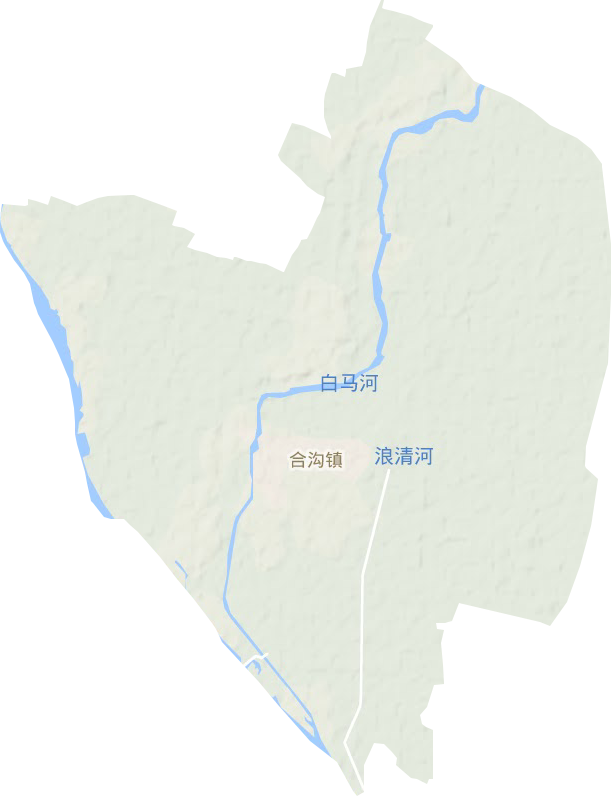 合沟镇地形地图
