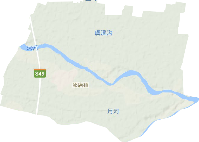 邵店镇地形地图