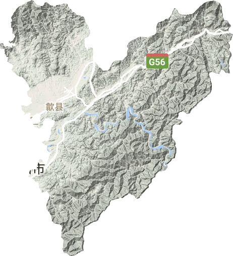 歙县地形地图