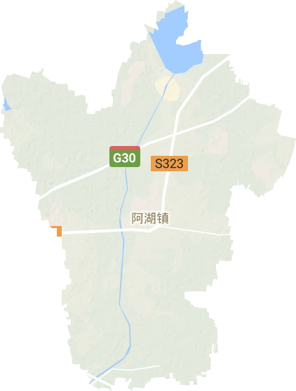 阿湖镇地形地图