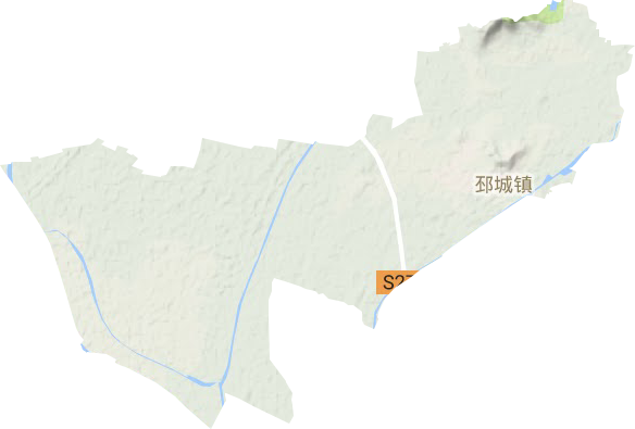 邳城镇地形地图
