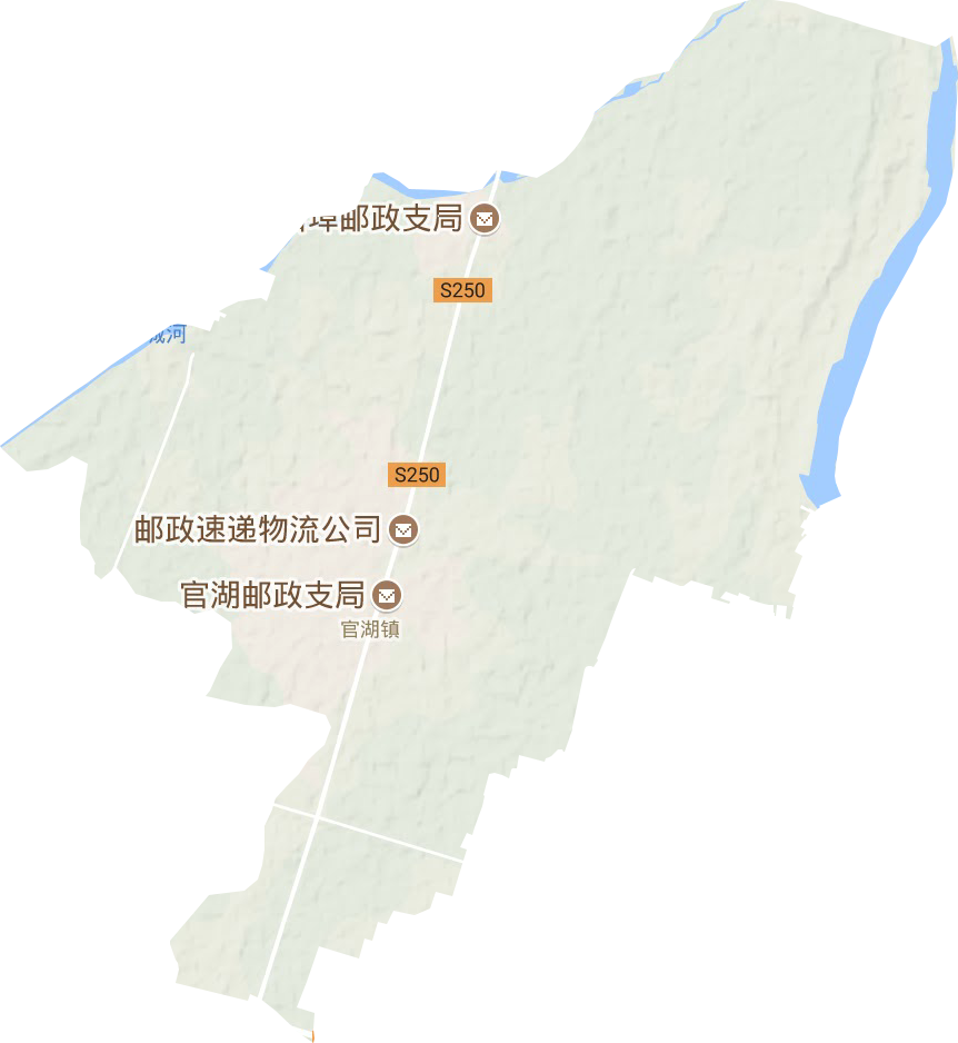 官湖镇地形地图