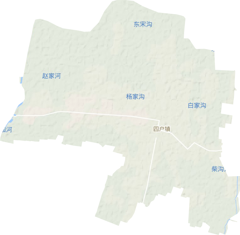 四户镇地形地图