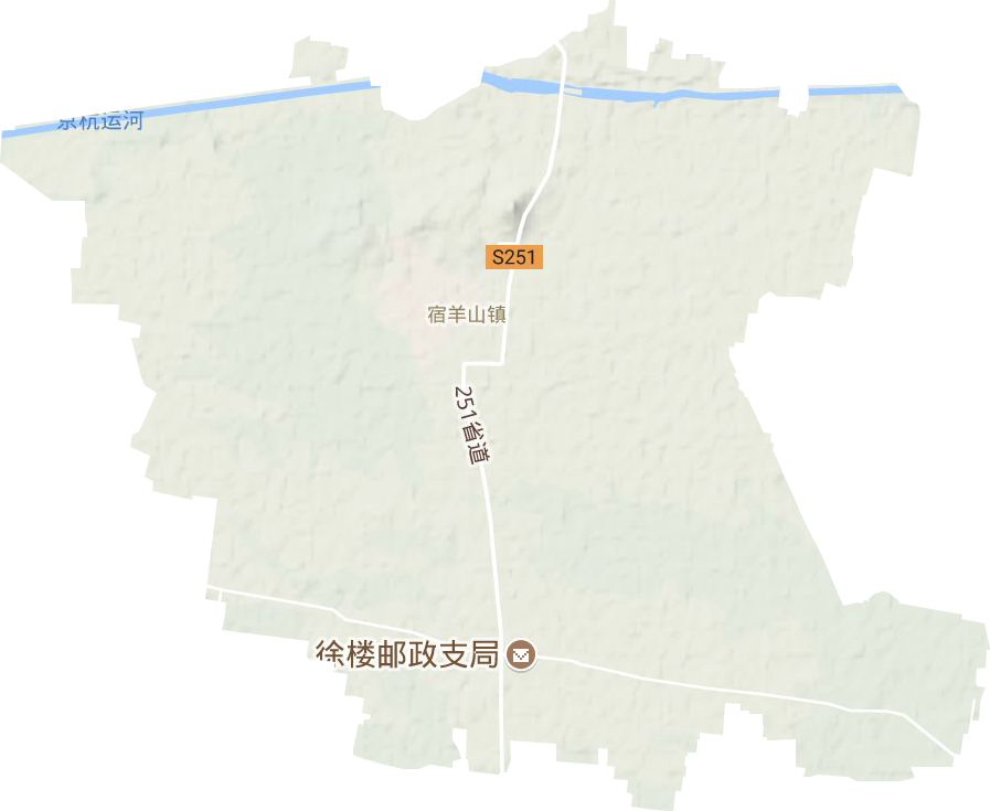 宿羊山镇地形地图