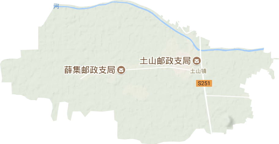 土山镇地形地图