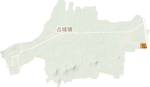 占城镇地形地图