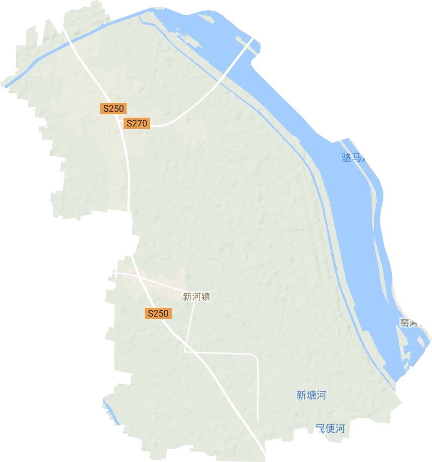 新河镇地形地图