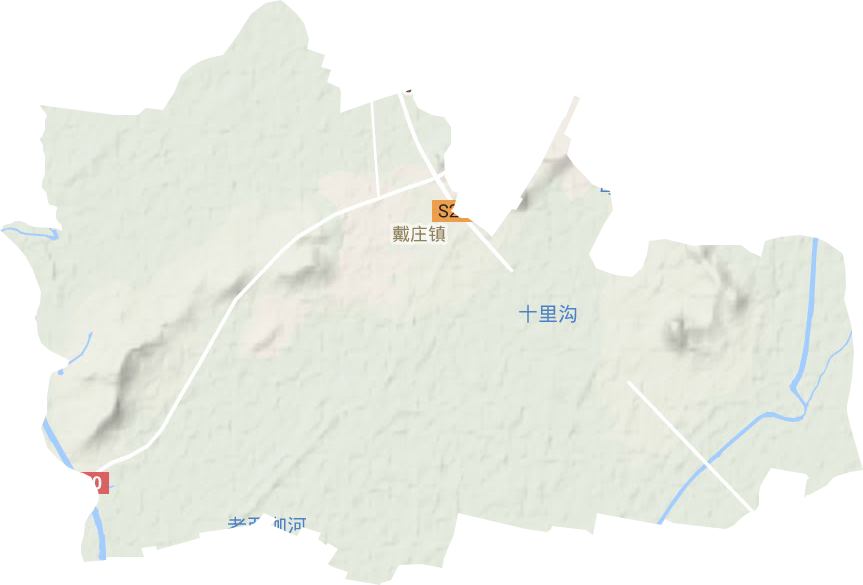 戴庄镇地形地图